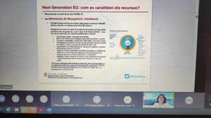 Una captura de la presentació sobre els fons Next Generation.