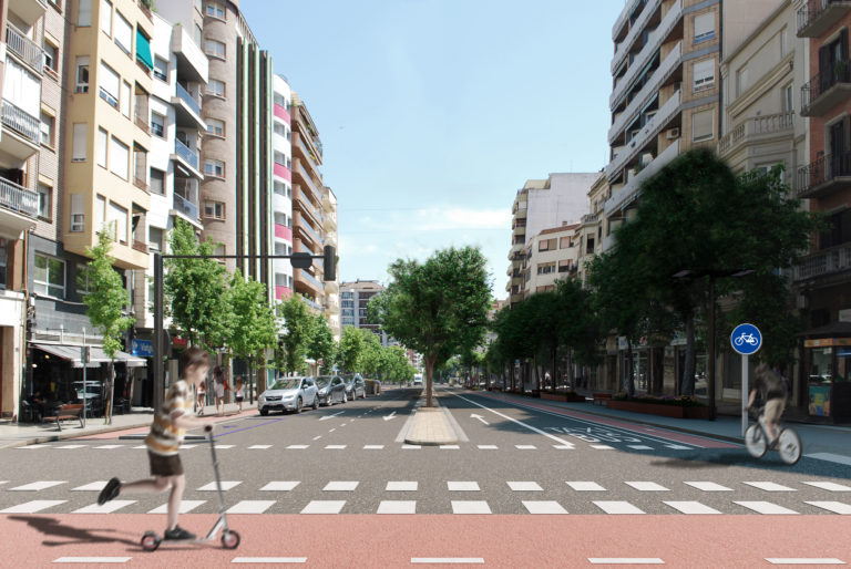 representació virtual de la nova avinguda Prat de la Riba.