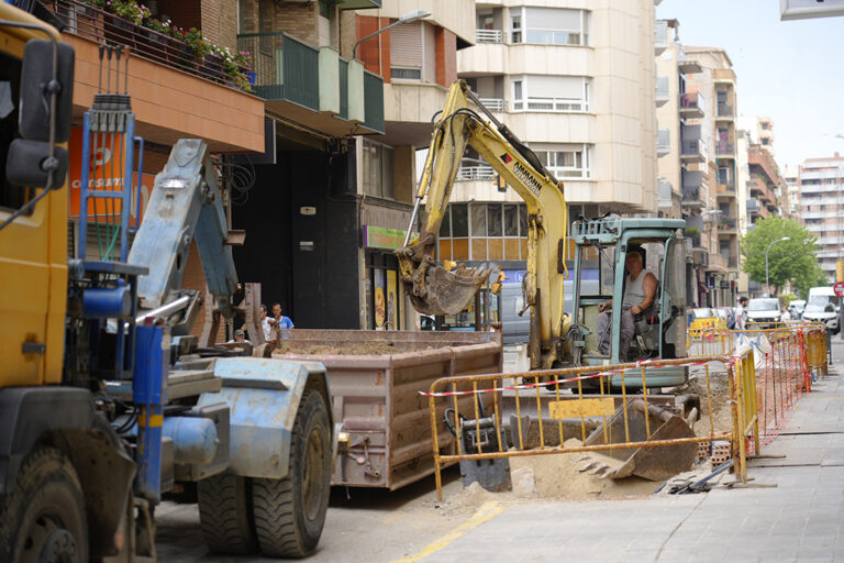 Obres al carrer Vallcalent.