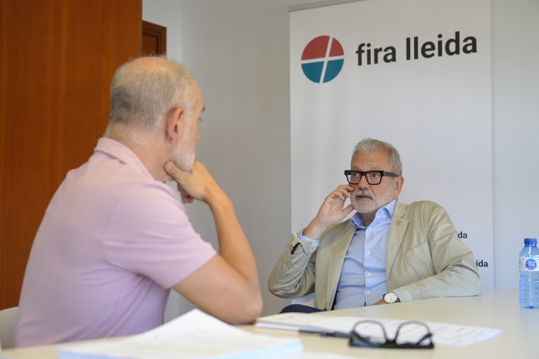 L'alcalde Larrosa ha mantingut una reunió amb el director de la Fira, Oriol Oró